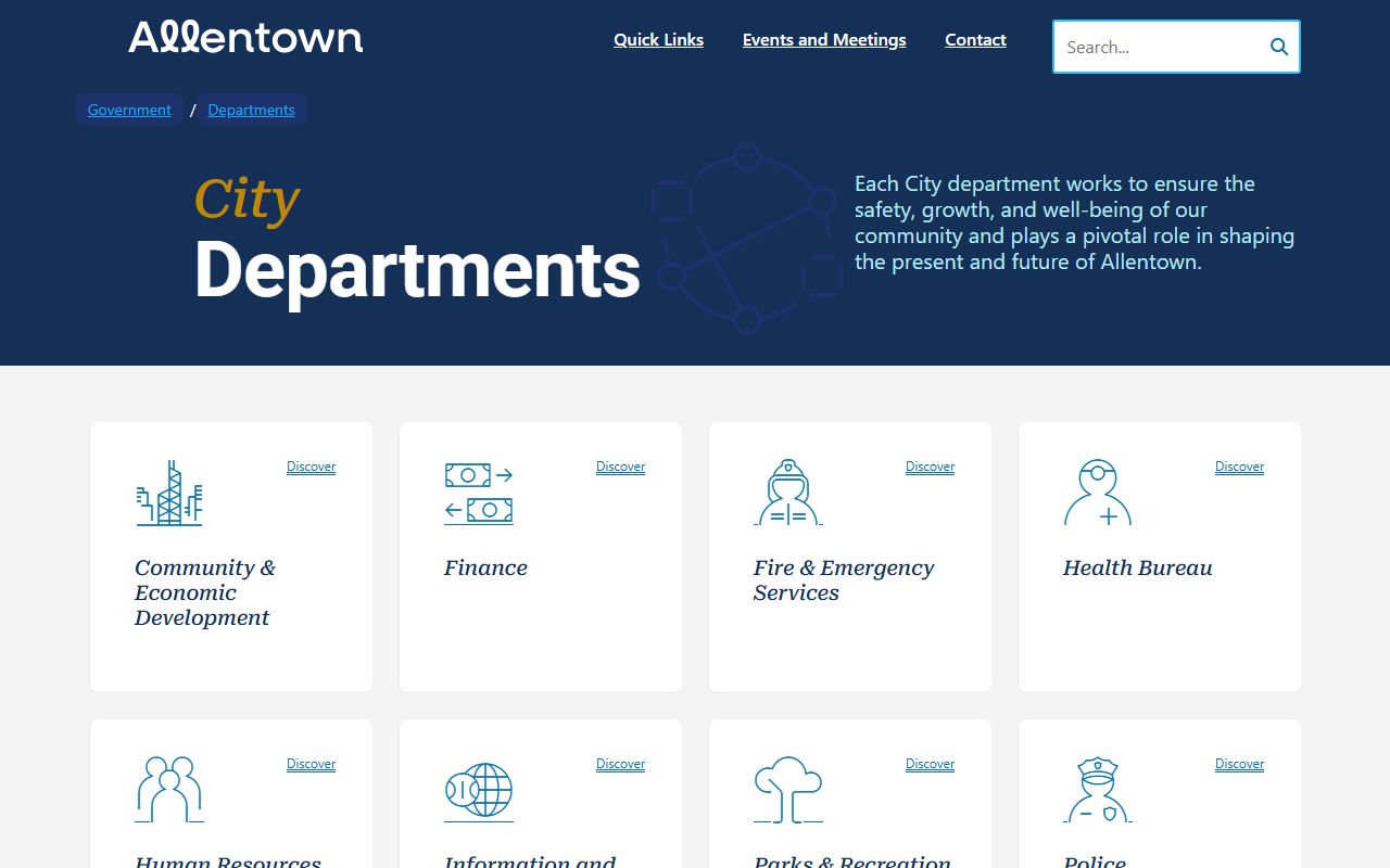 Allentown Right-to-Know request page for public records and jail mugshots