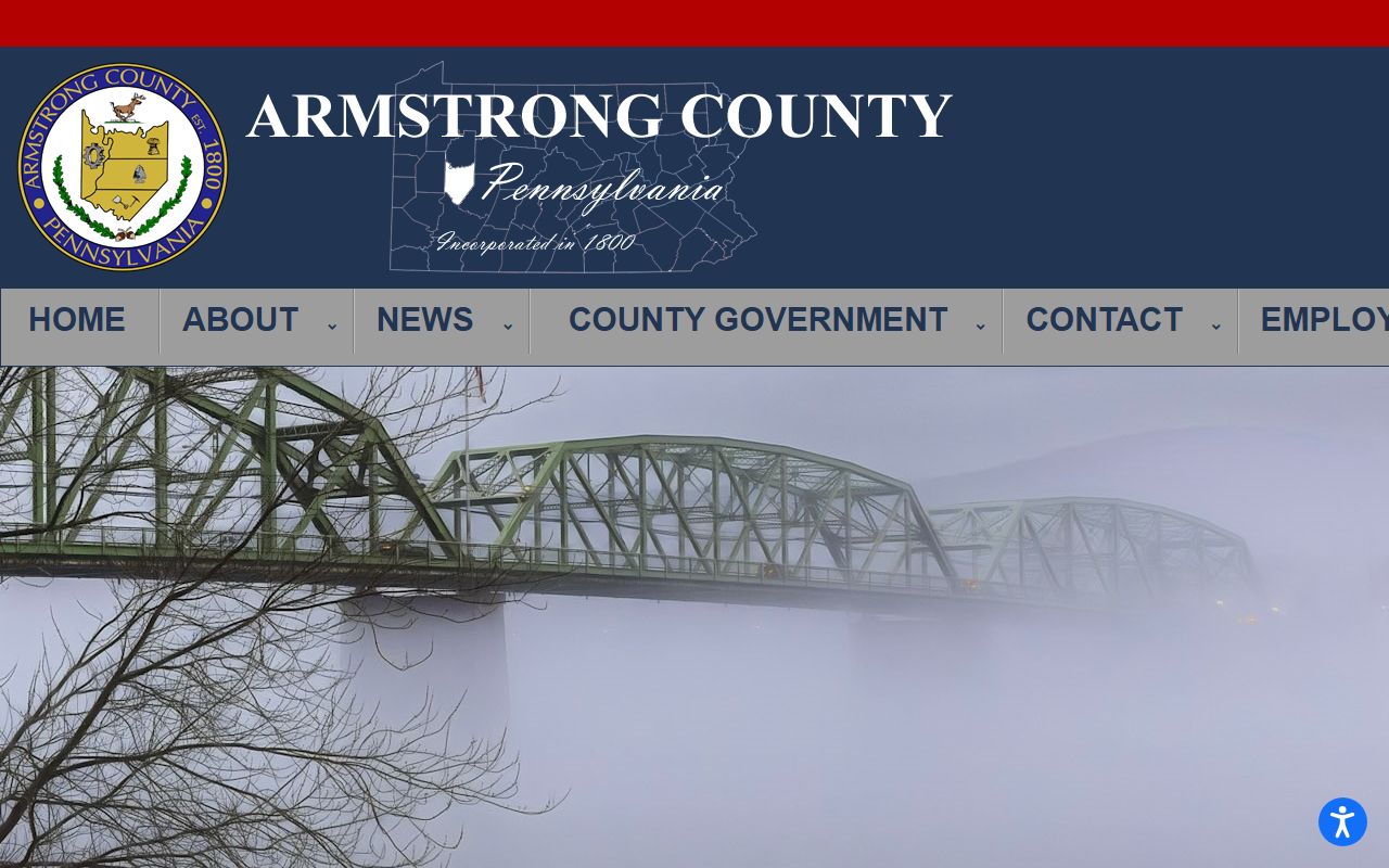 Armstrong County government homepage for jail mugshots and public records