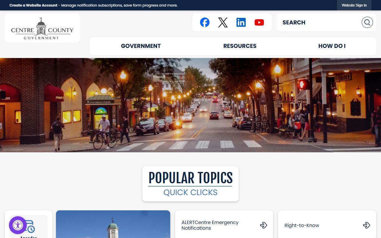 Centre County government homepage for jail mugshots and public records in Bellefonte