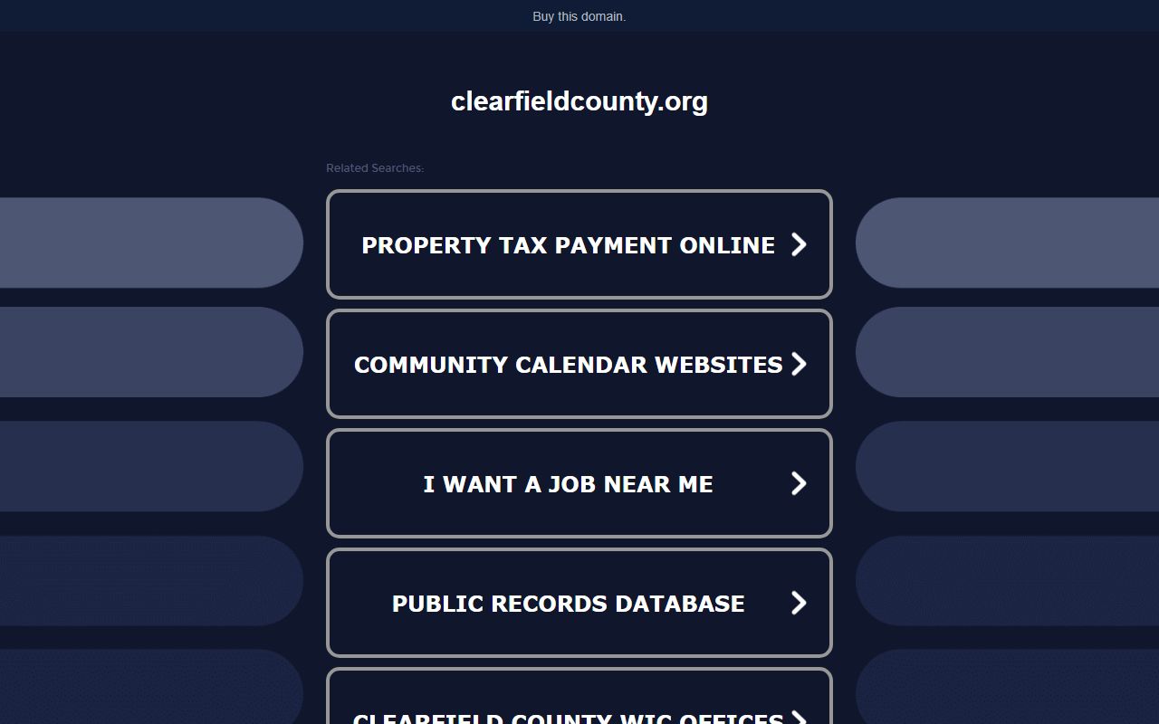 Clearfield County government homepage for jail mugshots and arrest records