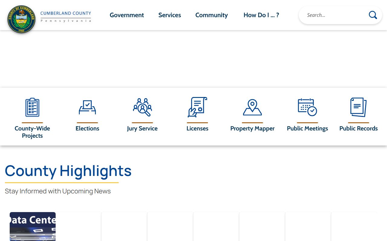 Cumberland County government homepage for jail mugshots and arrest records