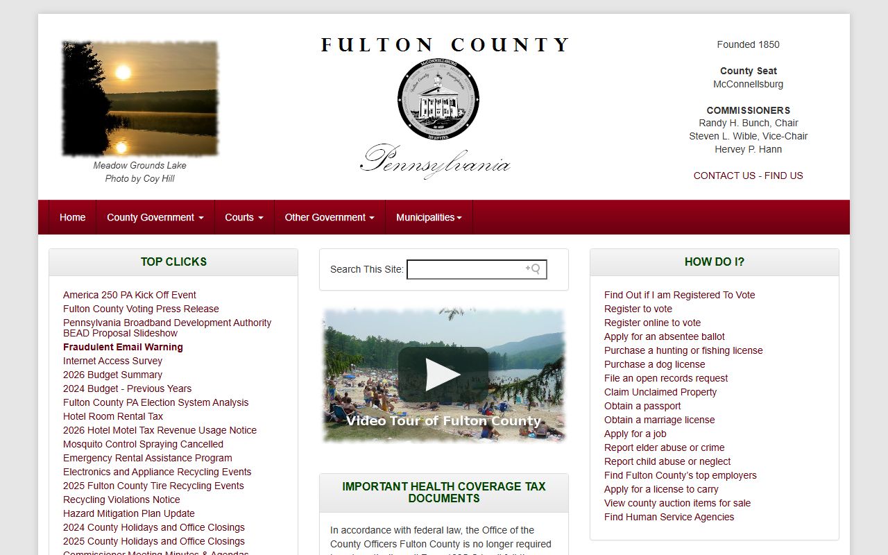 Fulton County government homepage for jail mugshots and arrest records