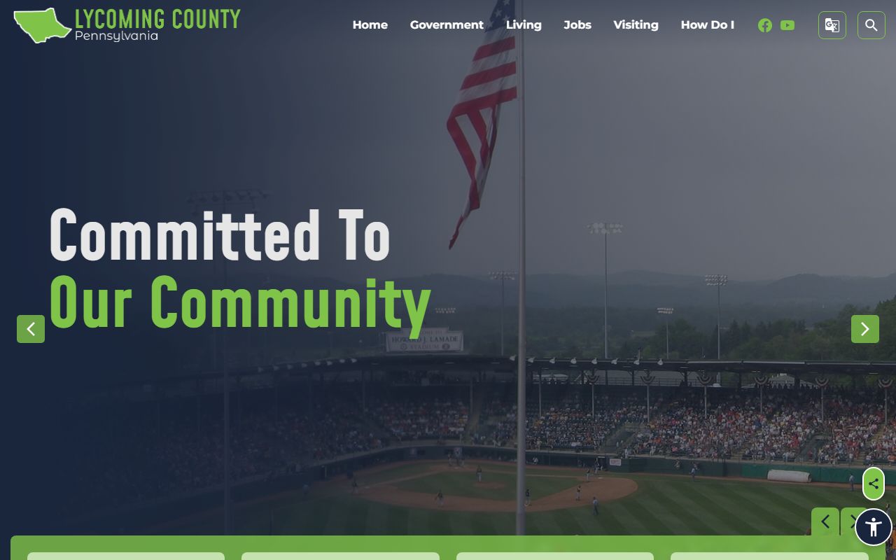 Lycoming County government homepage for jail mugshots and arrest records