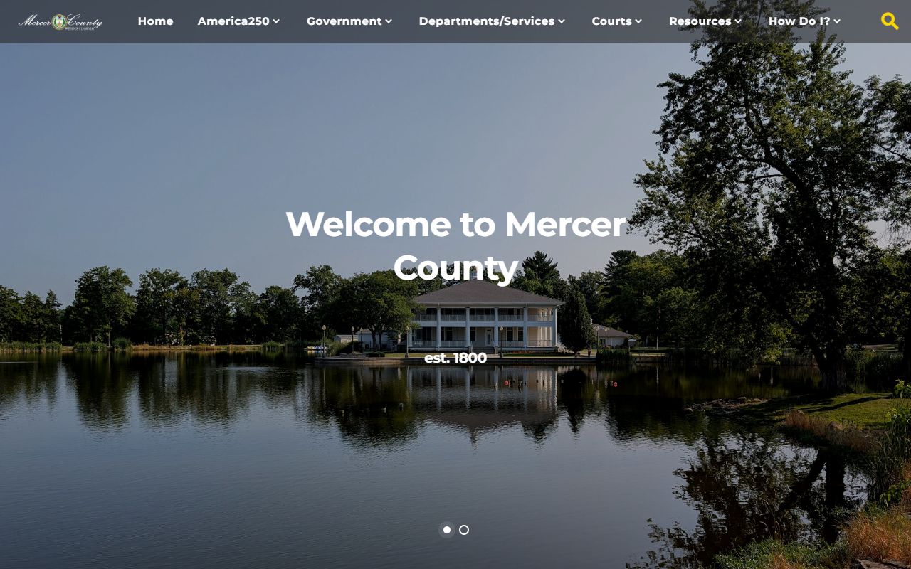 Mercer County government homepage for jail mugshots and arrest records