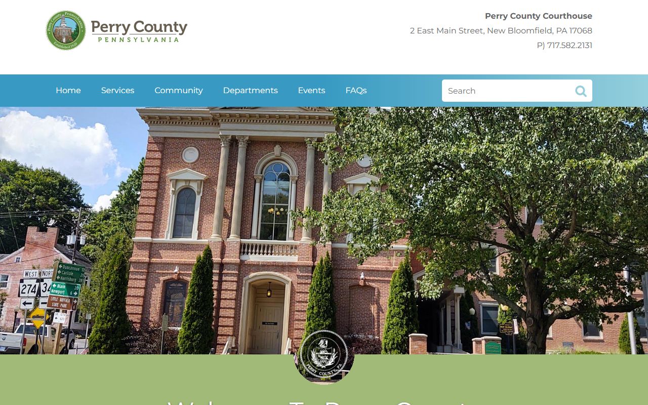 Perry County government homepage for jail mugshots and arrest records