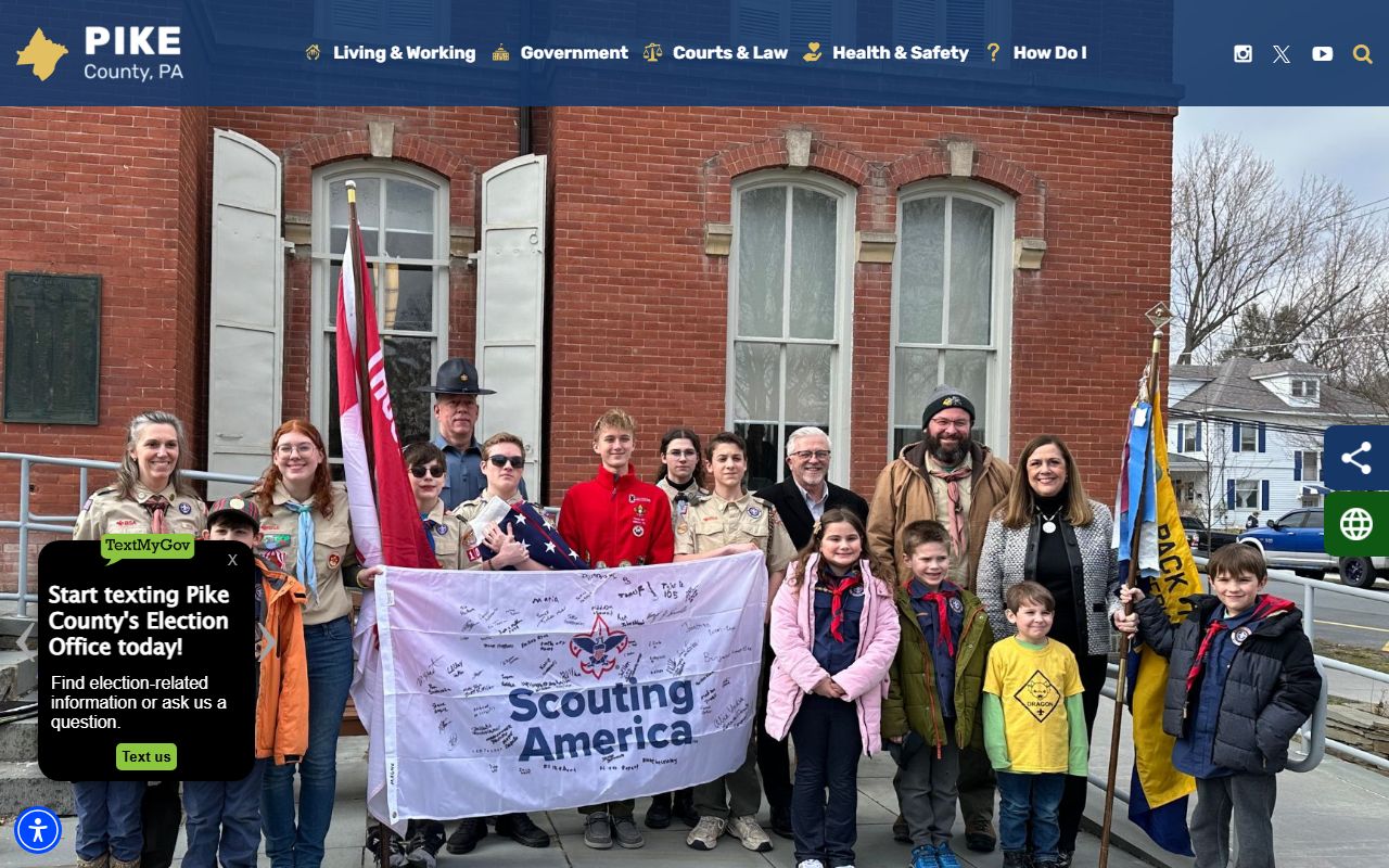 Pike County government homepage for jail mugshots and arrest records