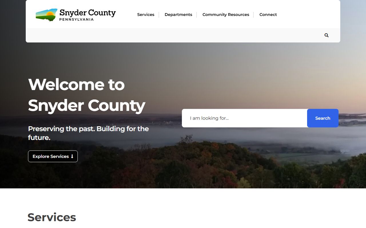 Snyder County government homepage for jail mugshots and arrest records